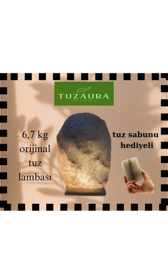 Çankırı dogal model elde ıslenmıs 6,7 kg agırlıgında tuz lambası