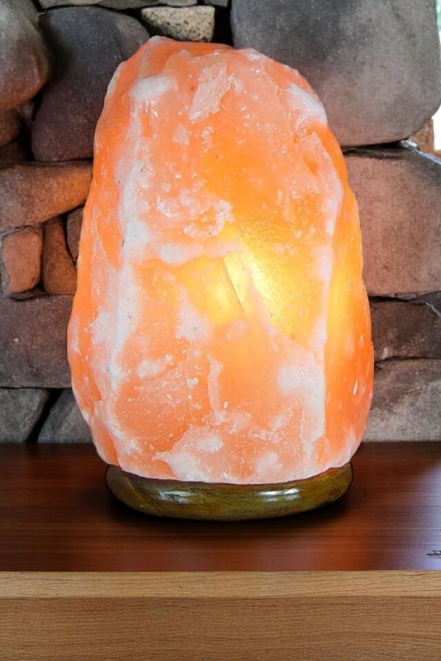 Himalaya Tuz Lambası 4-6 Kg. Doğal Kaya Tuzu Lambası Aç Kapa Düğmeli Tuz Lamba Himalayan Salt Lamp